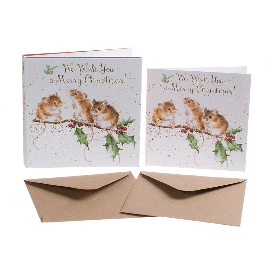 Wrendale Designs Christmas Card Wallet 8PK - ‘Christmas Mice’