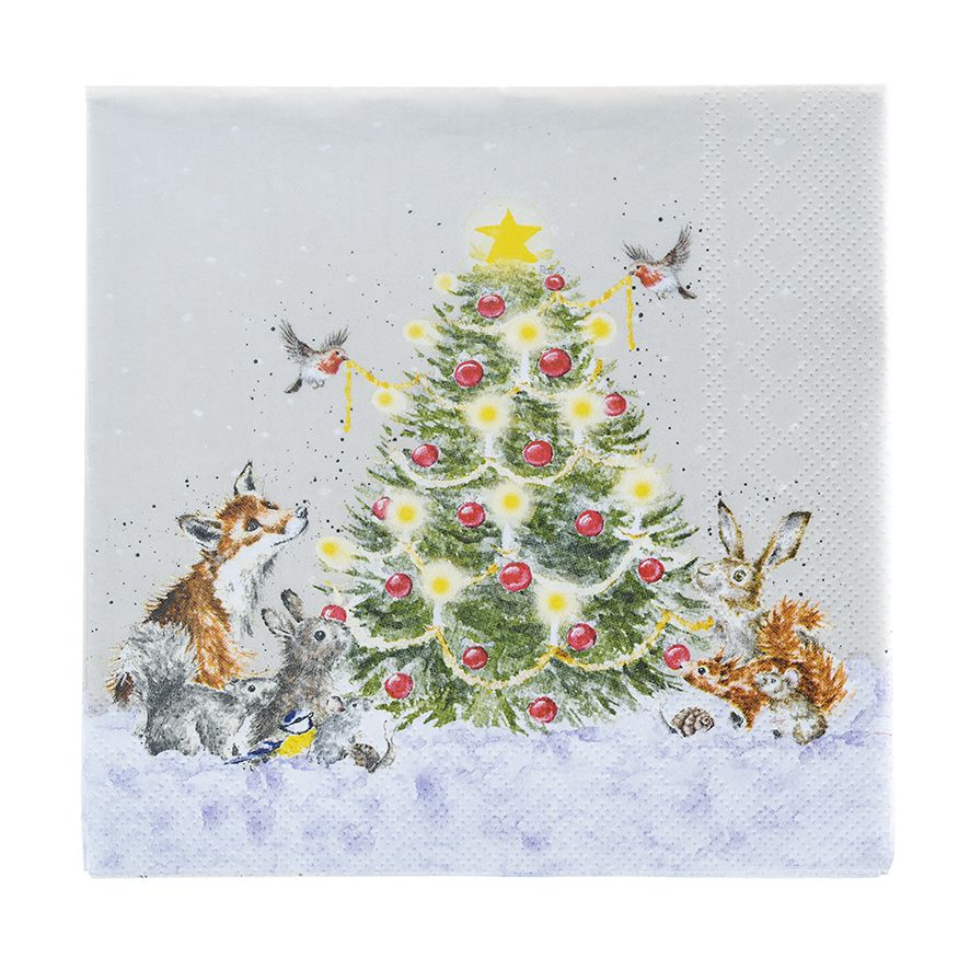 Wrendale Designs Christmas Premium Napkins - ‘Oh Christmas Tree’
