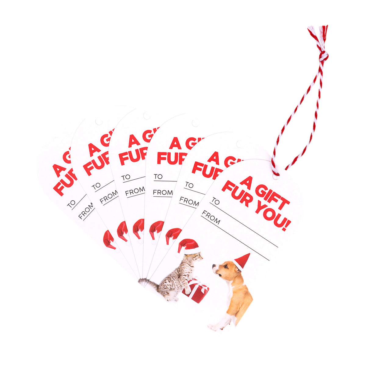 Christmas Gift Fur You Set Of 6 Gift Tags