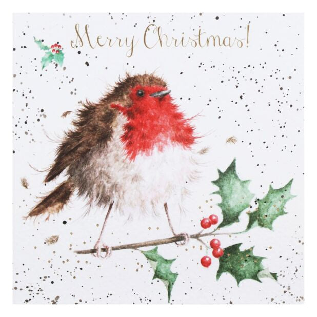 Wrendale Designs Small Christmas Card - ‘Merry Christmas’ (Robin)