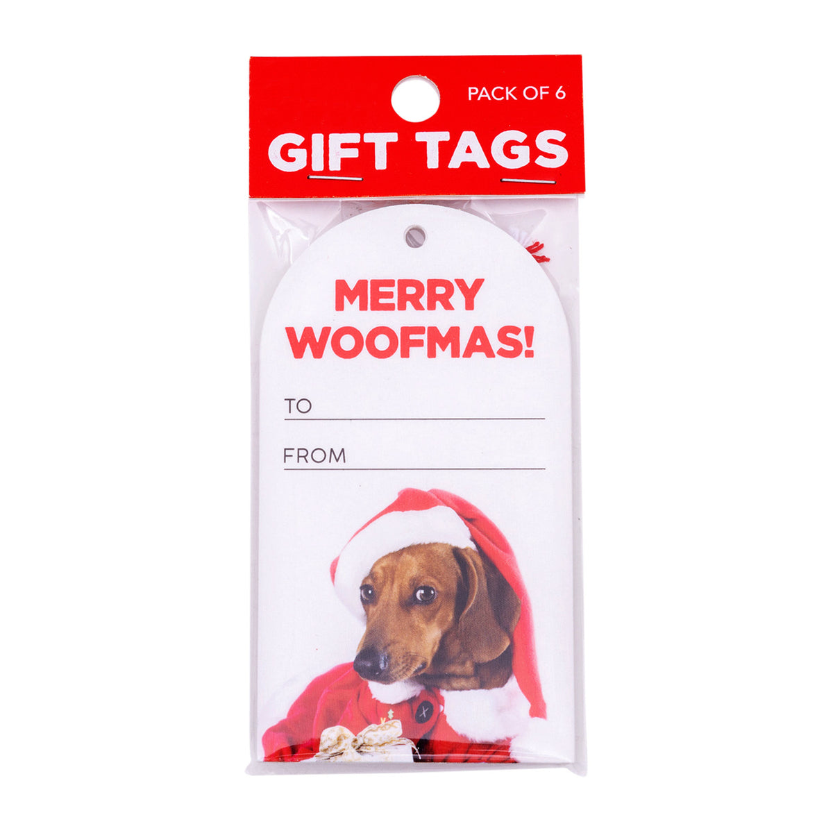 Christmas Merry Woofmas Set Of 6 Gift Tags