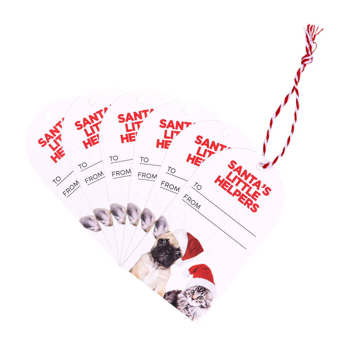 Christmas Santa’s Little Helpers Set Of 6 Gift Tags