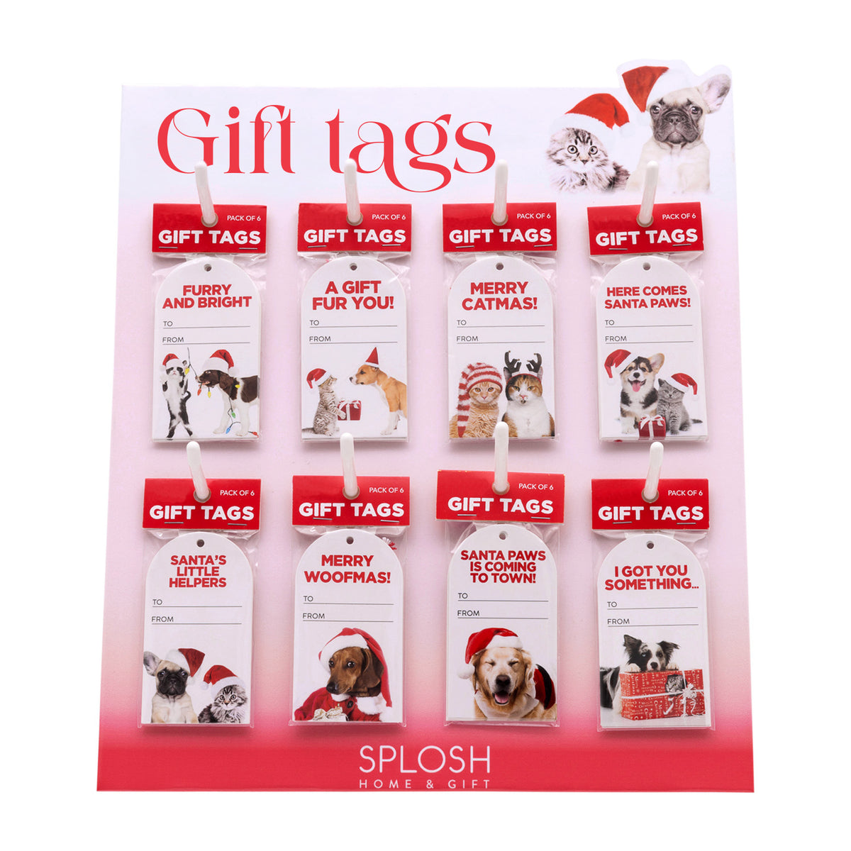 Christmas Merry Woofmas Set Of 6 Gift Tags