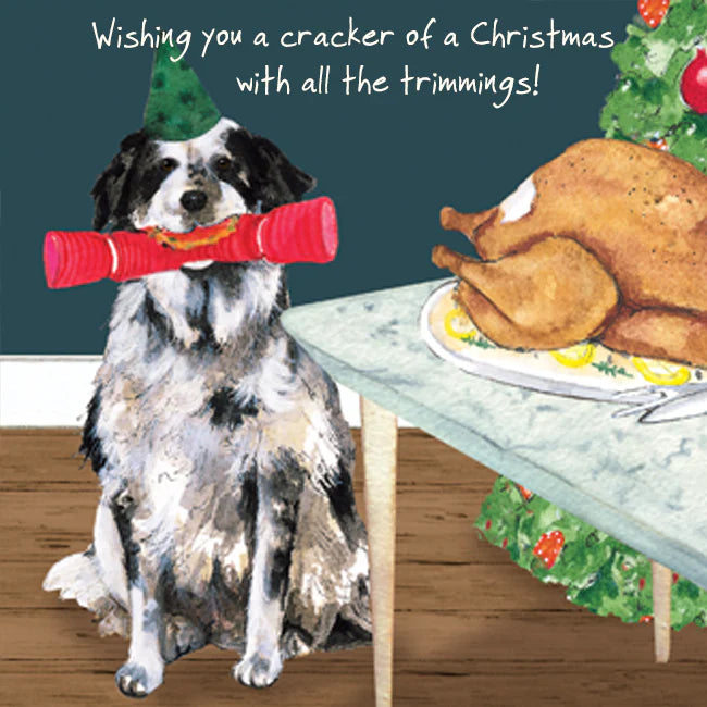 Little Dog Christmas Card - Cracker (Dog)