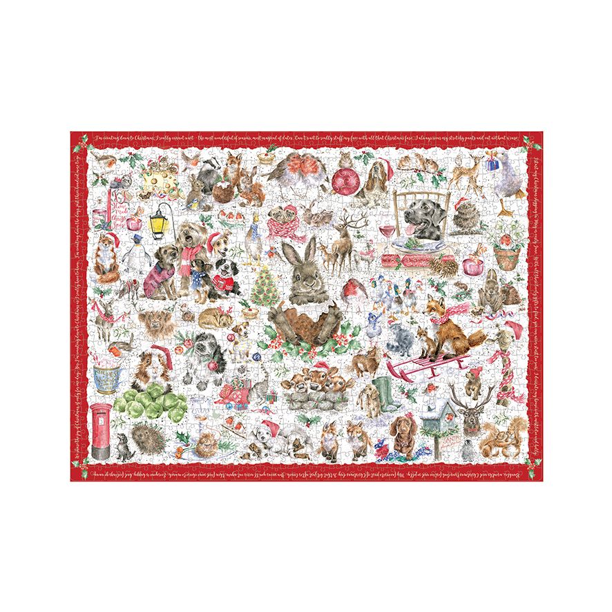 Wrendale Designs 1000 Piece Jigsaw Puzzle - A Country Set Christmas