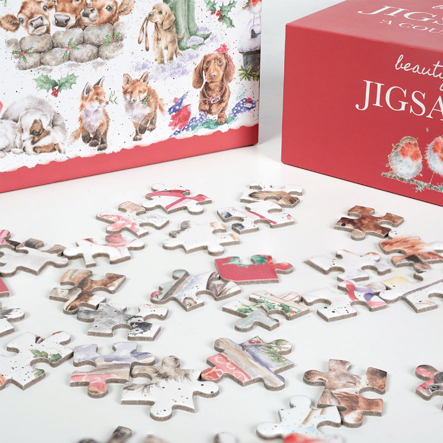Wrendale Designs 1000 Piece Jigsaw Puzzle - A Country Set Christmas