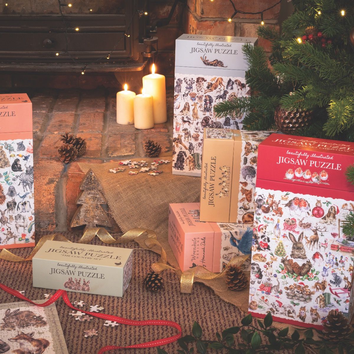 Wrendale Designs 1000 Piece Jigsaw Puzzle - A Country Set Christmas
