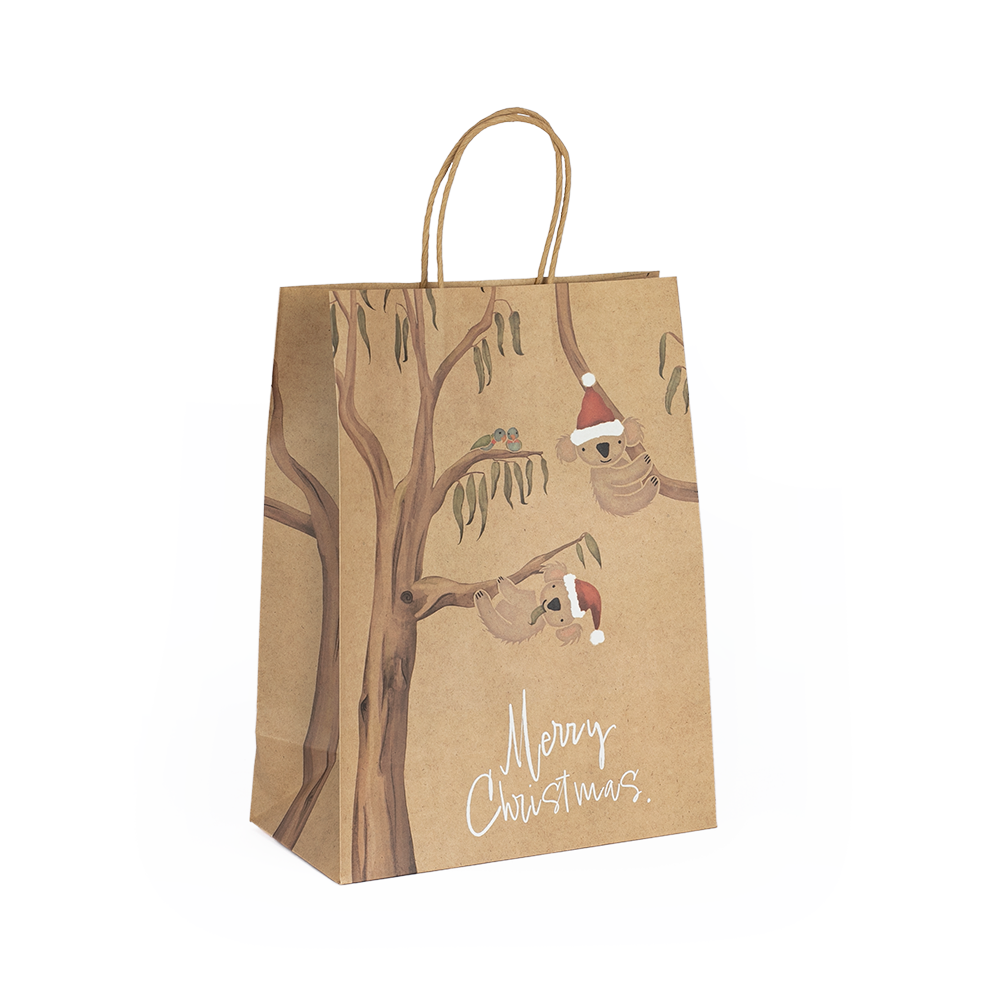 Medium Kraft Bag - Merry Christmas Koala