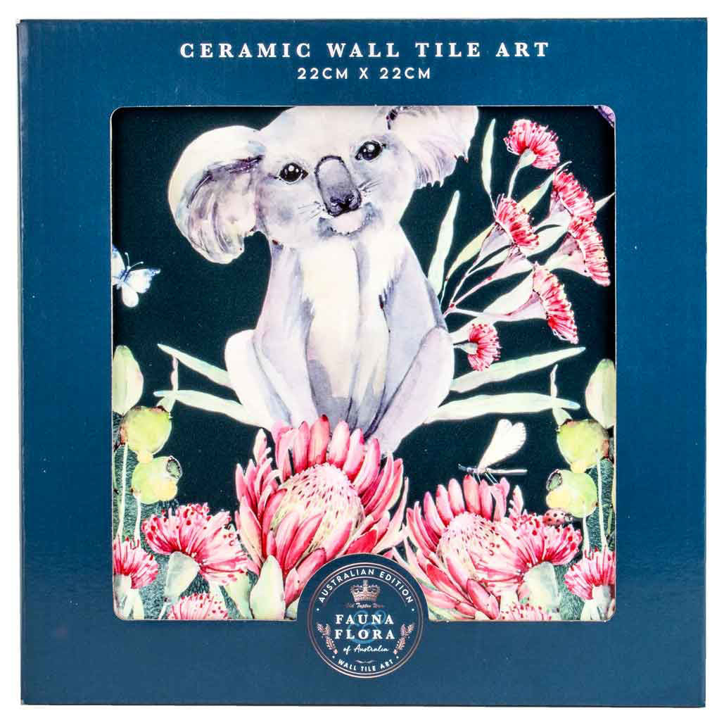 Australian Fauna Ceramic Tile Wall Art - Koala