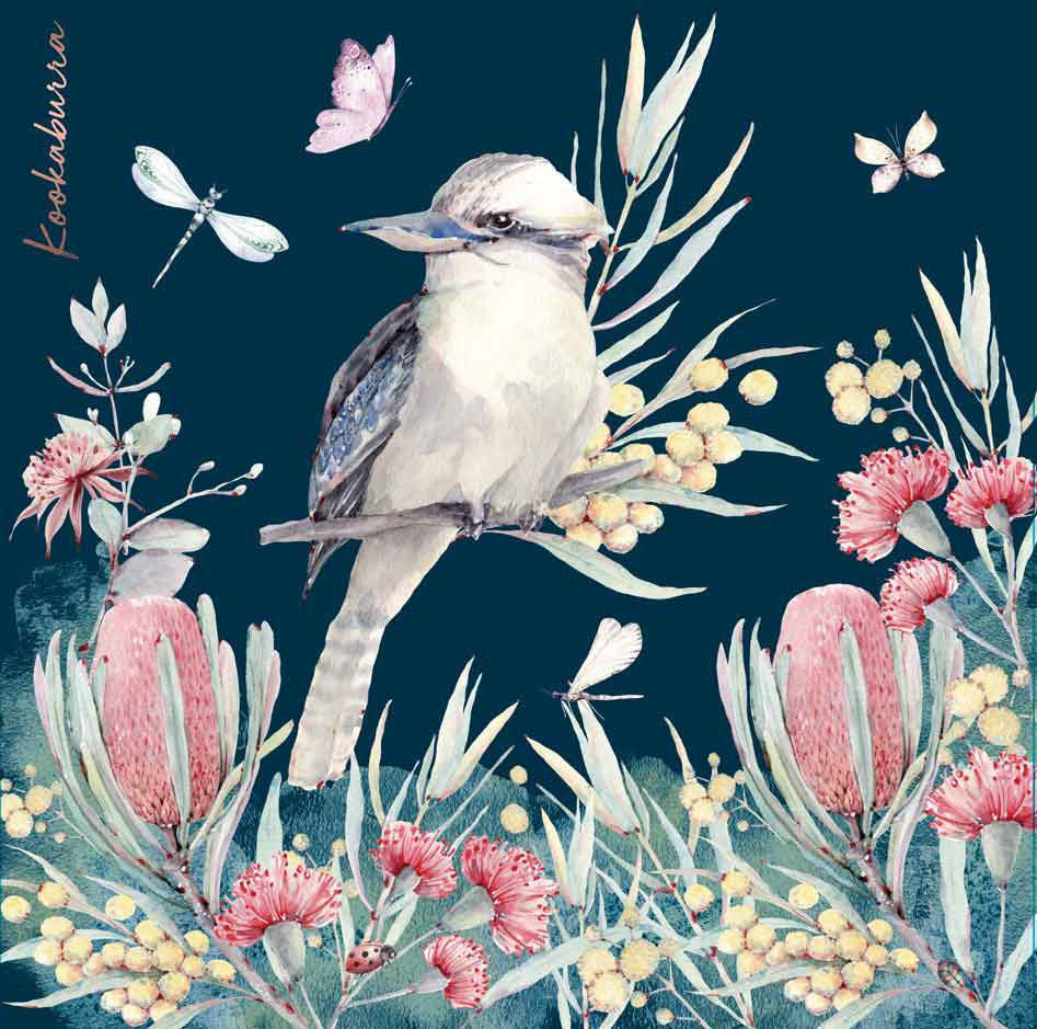 Australian Fauna Ceramic Tile Wall Art - Kookaburra