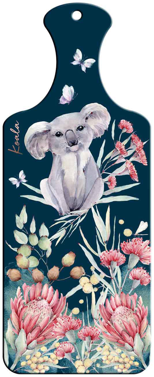 Australian Fauna Ceramic Paddle Wall Art - Koala