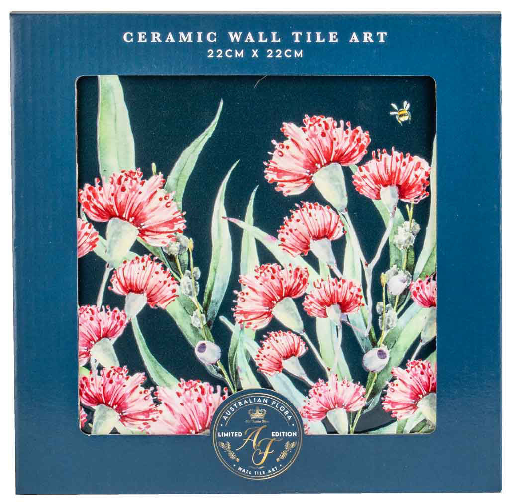 Australian Flora Ceramic Tile Wall Art - Eucalyptus