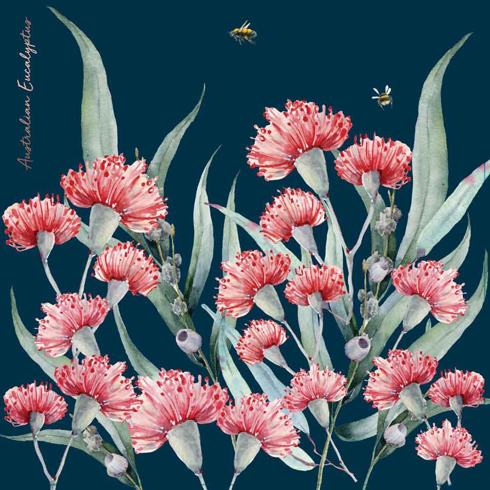 Australian Flora Ceramic Tile Wall Art - Eucalyptus