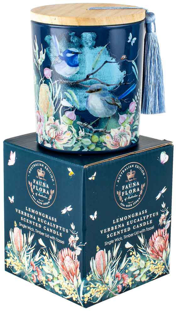 Australian Fauna Candle - Blue Wren
