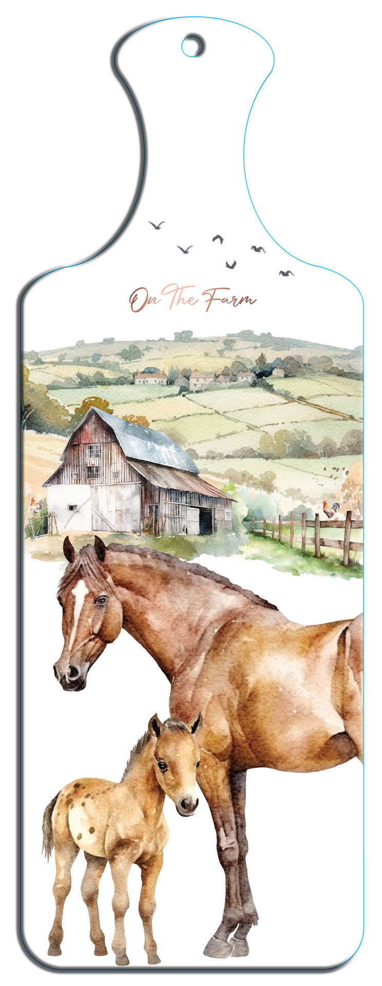 On The Farm Ceramic Paddle Wall Art - Horse
