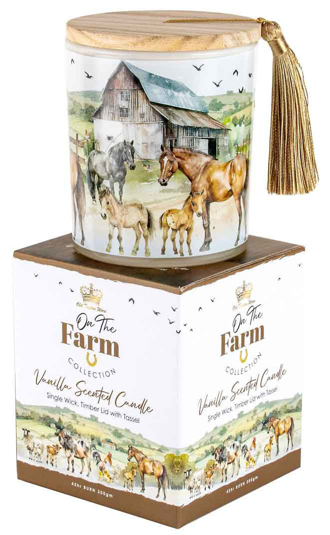 On The Farm Candle - Horse