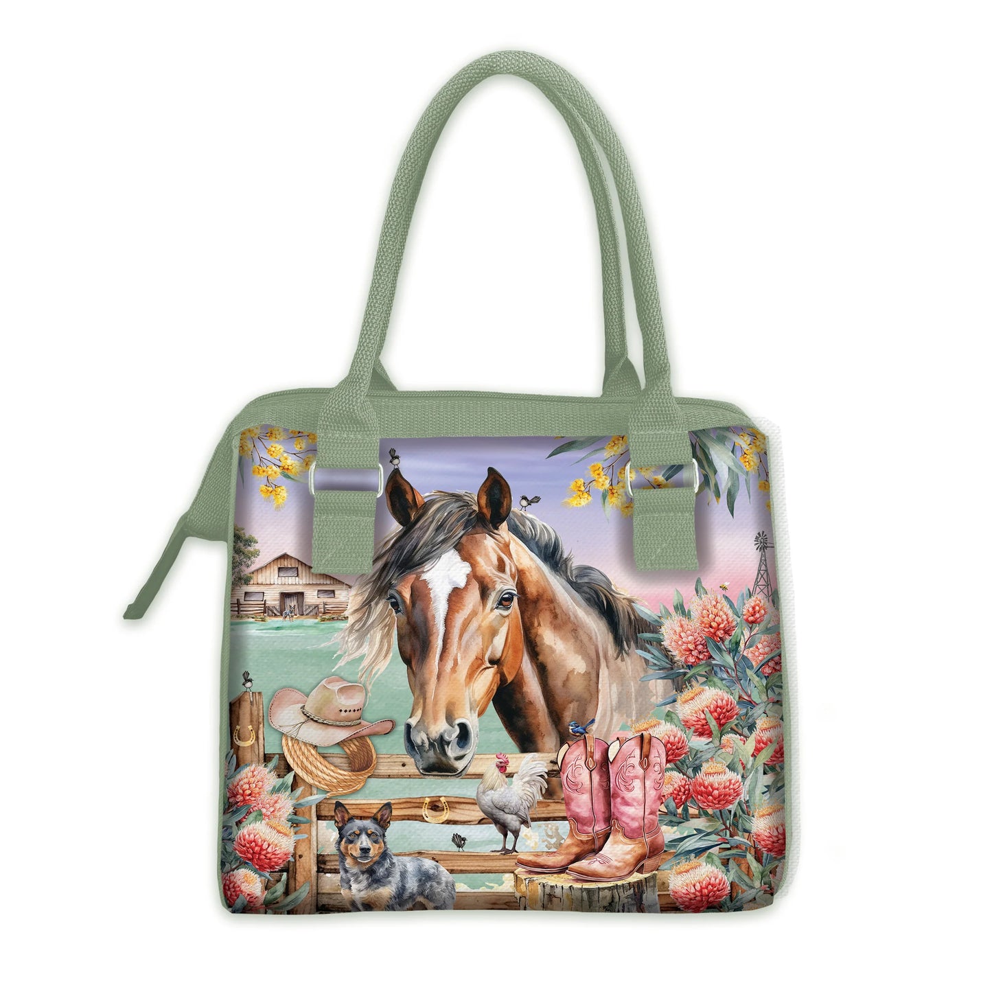 Insulated Lunch Cooler Bag - Country Dusk