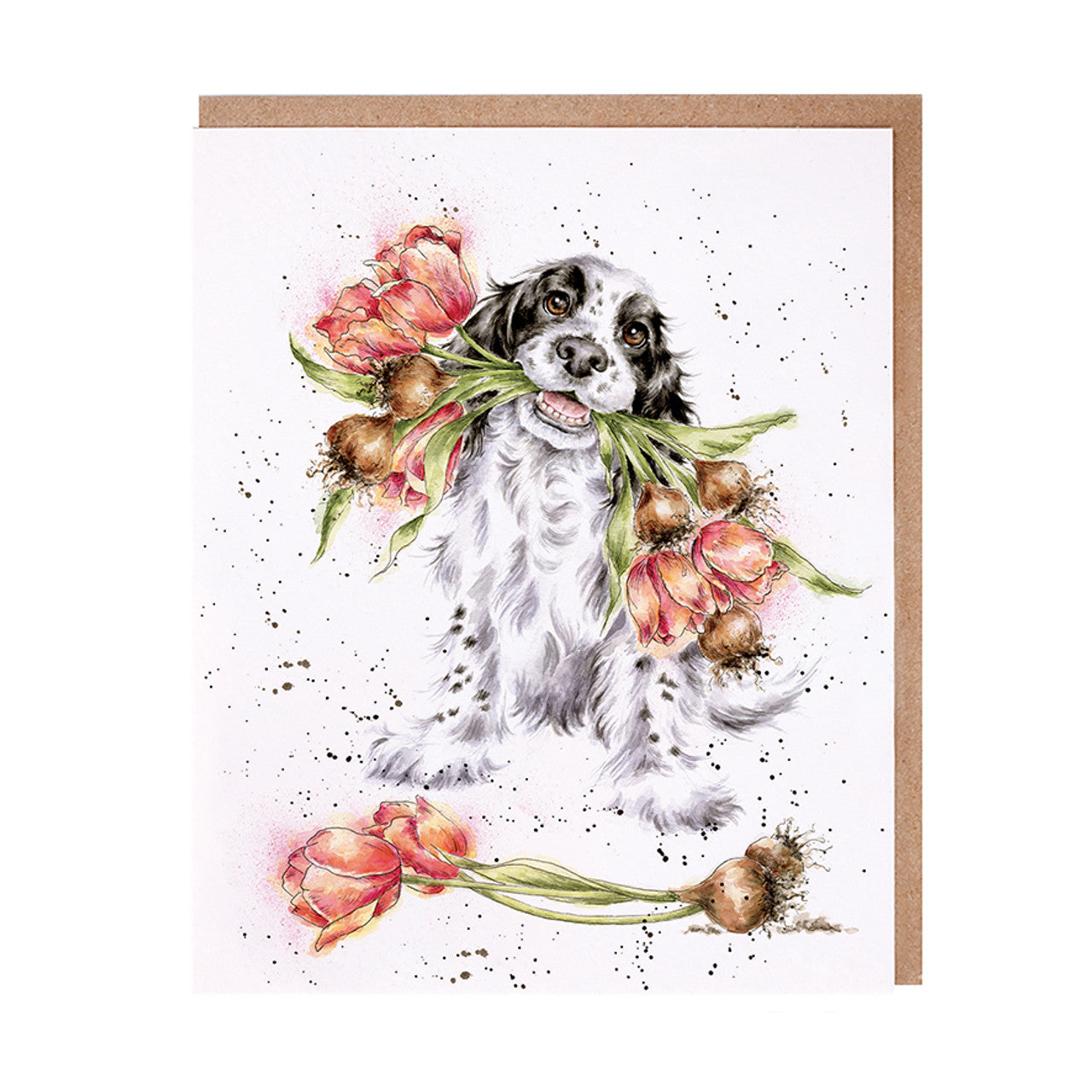 Wrendale Designs Card - Blooming With Love (Dog)
