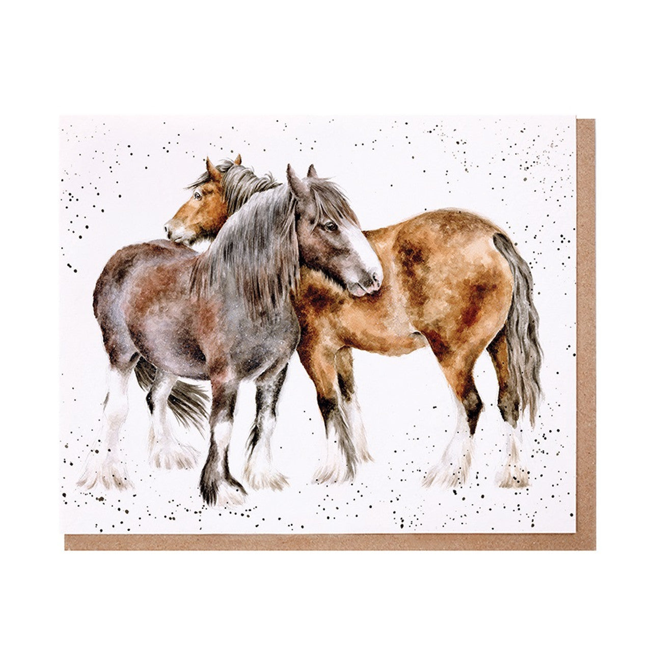 Wrendale Designs Card - Side By Side (Horses)
