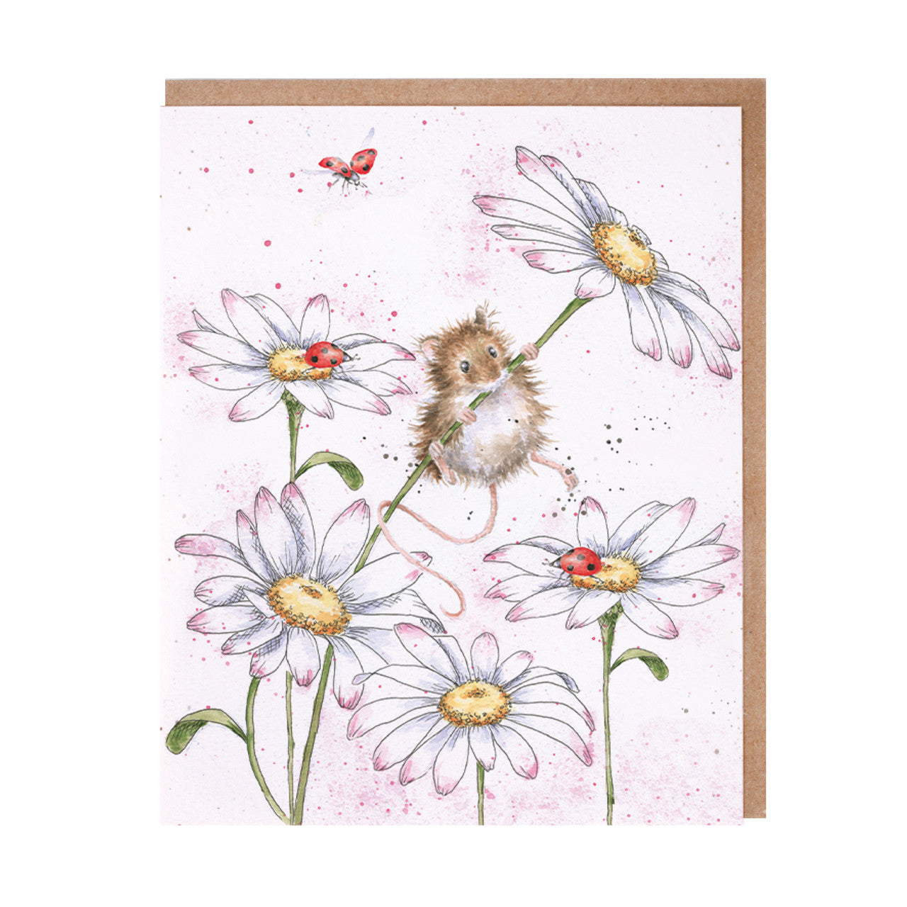 Wrendale Designs Card - Oops A Daisy (Mouse)