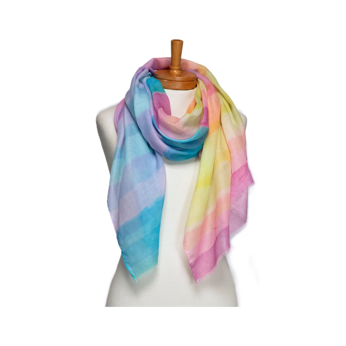 Multicolour Rainbow Stripes Scarf