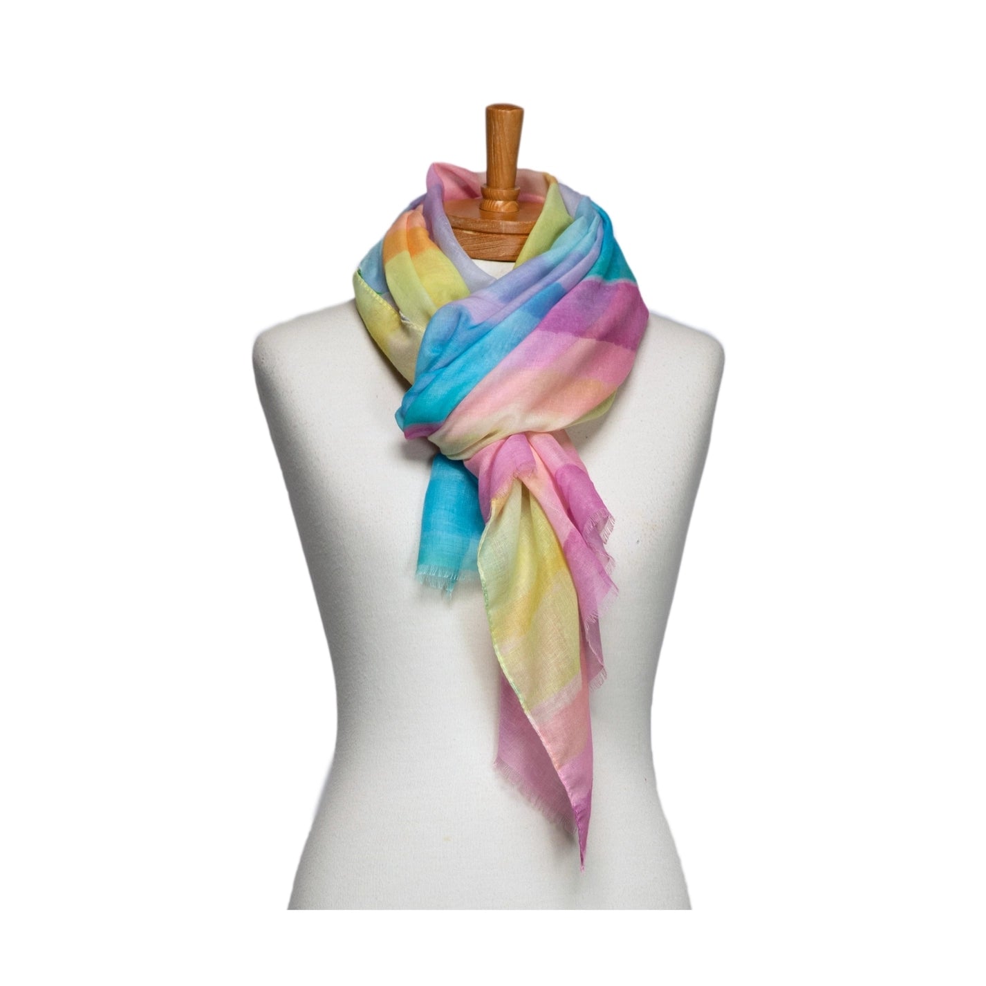 Multicolour Rainbow Stripes Scarf