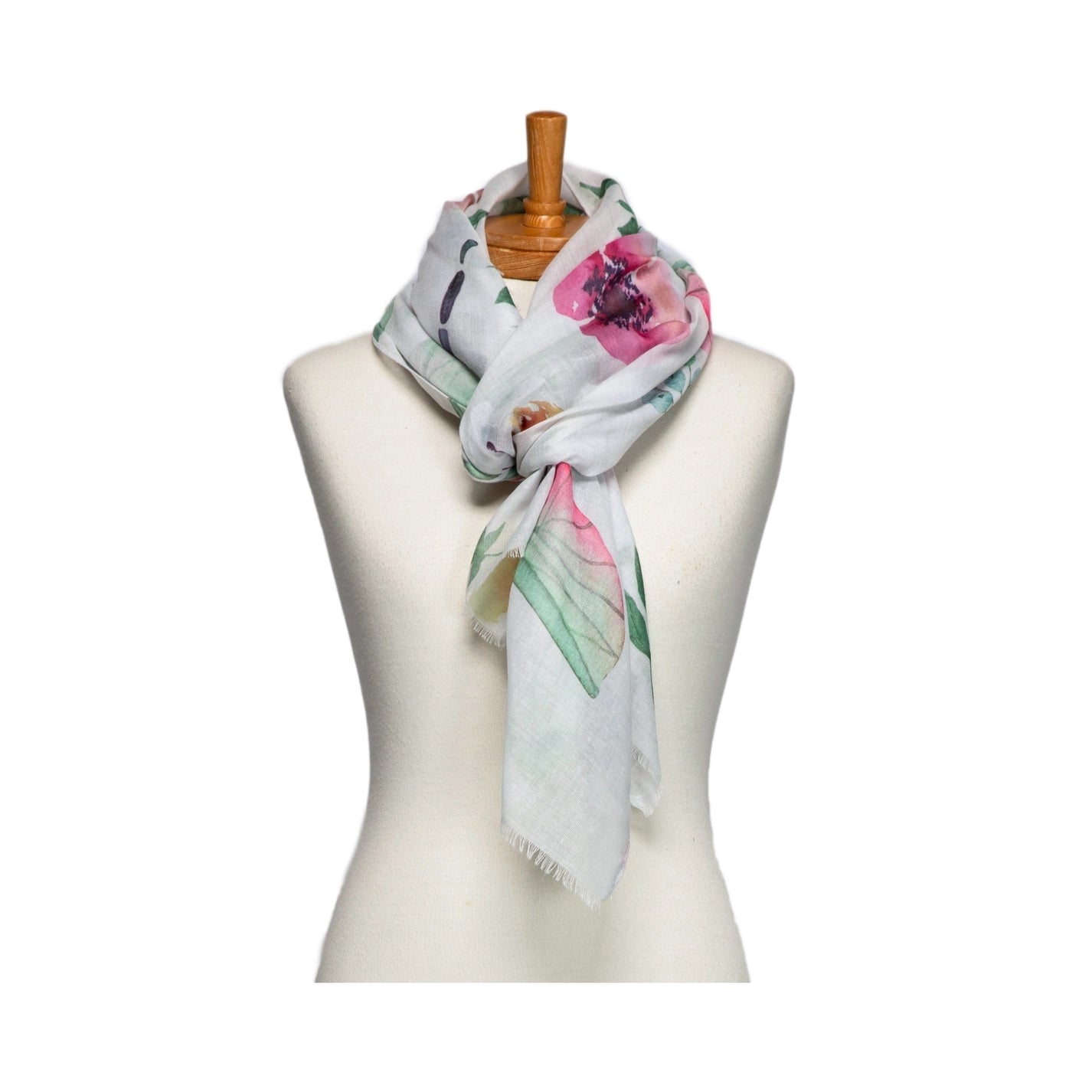 White Dragonfly Garden Scarf