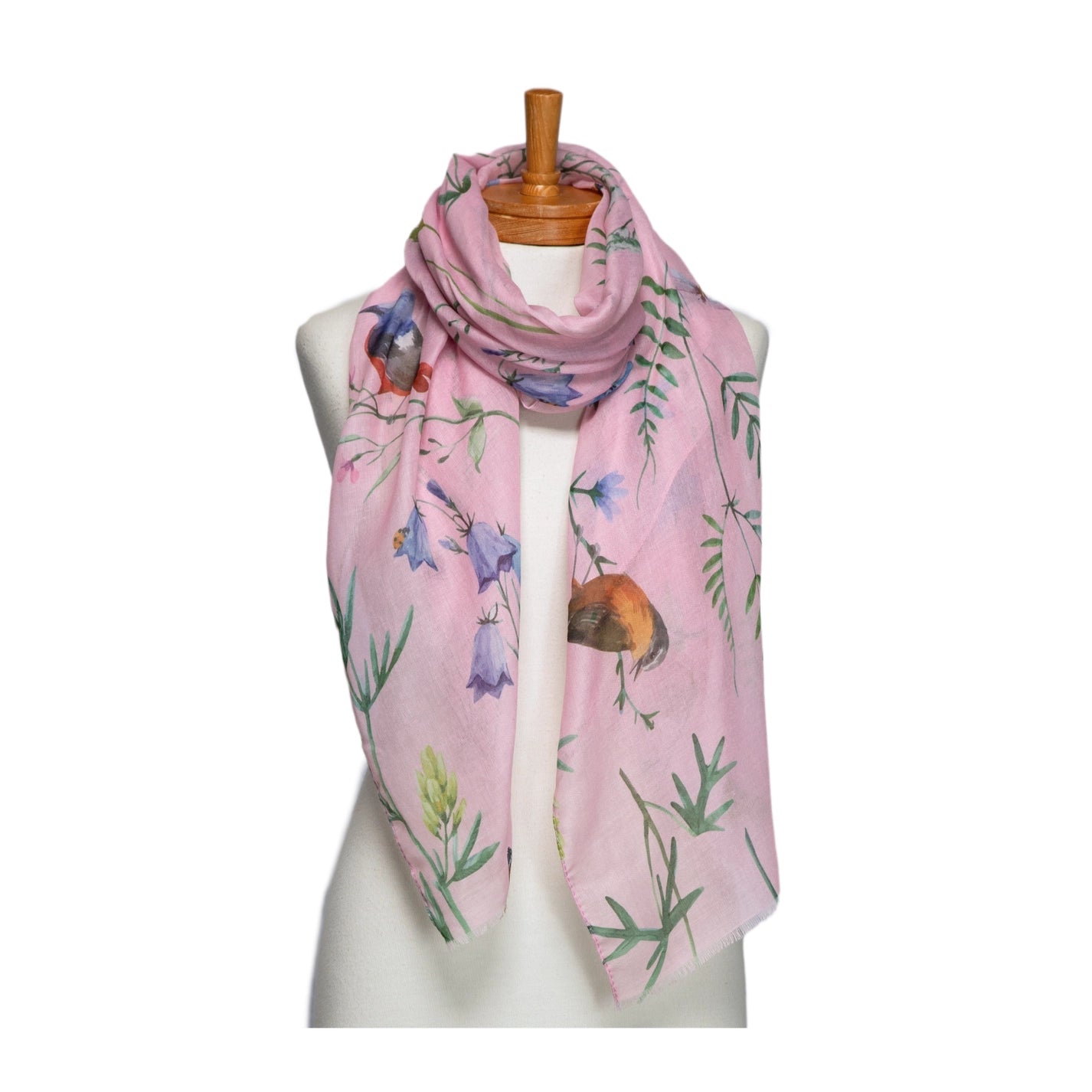 Pink Birds, Butterflies & Dragonflies Scarf
