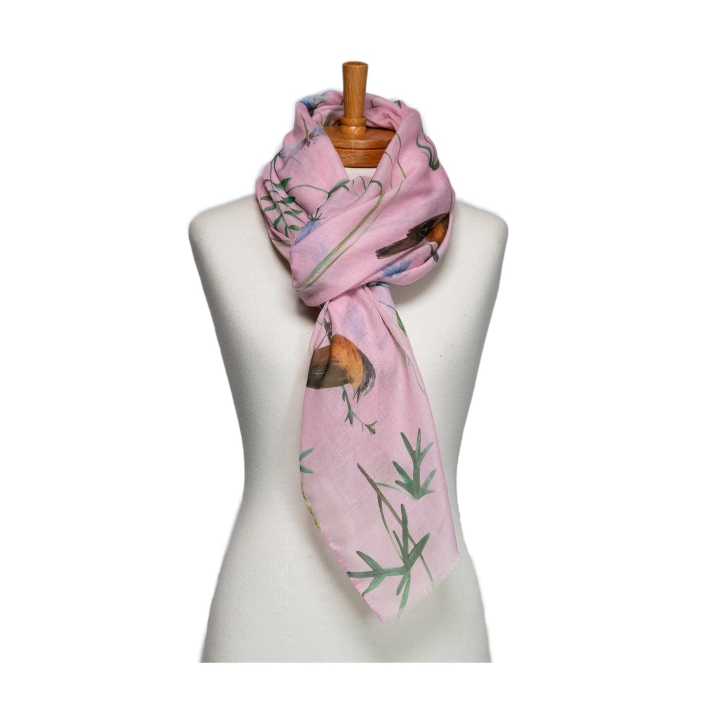 Pink Birds, Butterflies & Dragonflies Scarf
