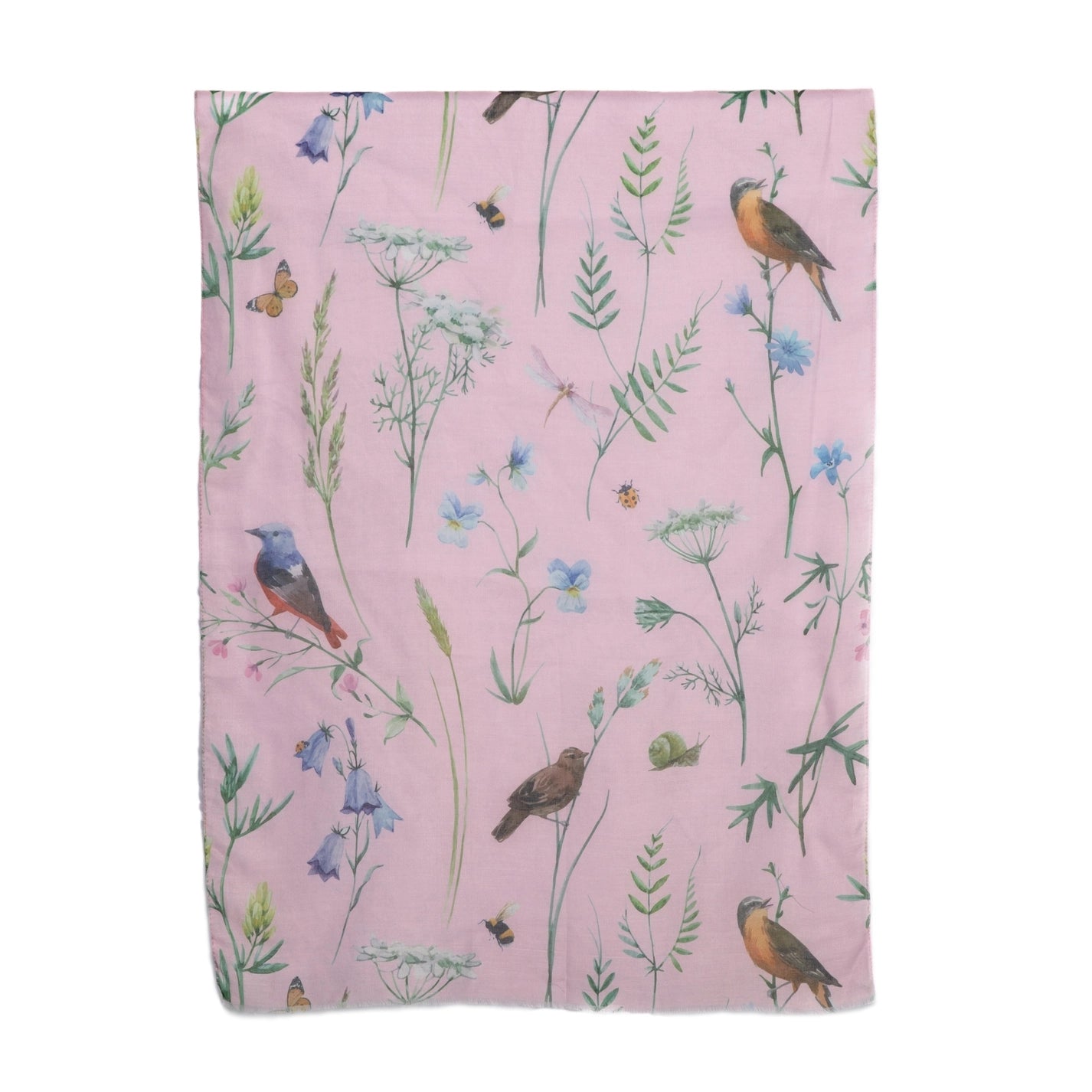 Pink Birds, Butterflies & Dragonflies Scarf