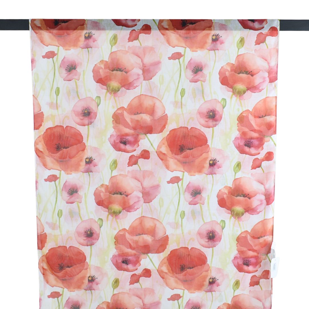 Red Blushing Poppies Scarf