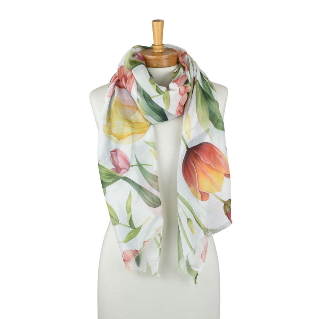 Multicolour Tulip Garden Scarf