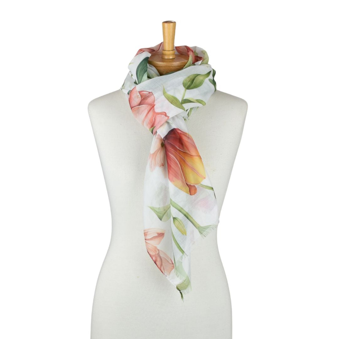 Multicolour Tulip Garden Scarf