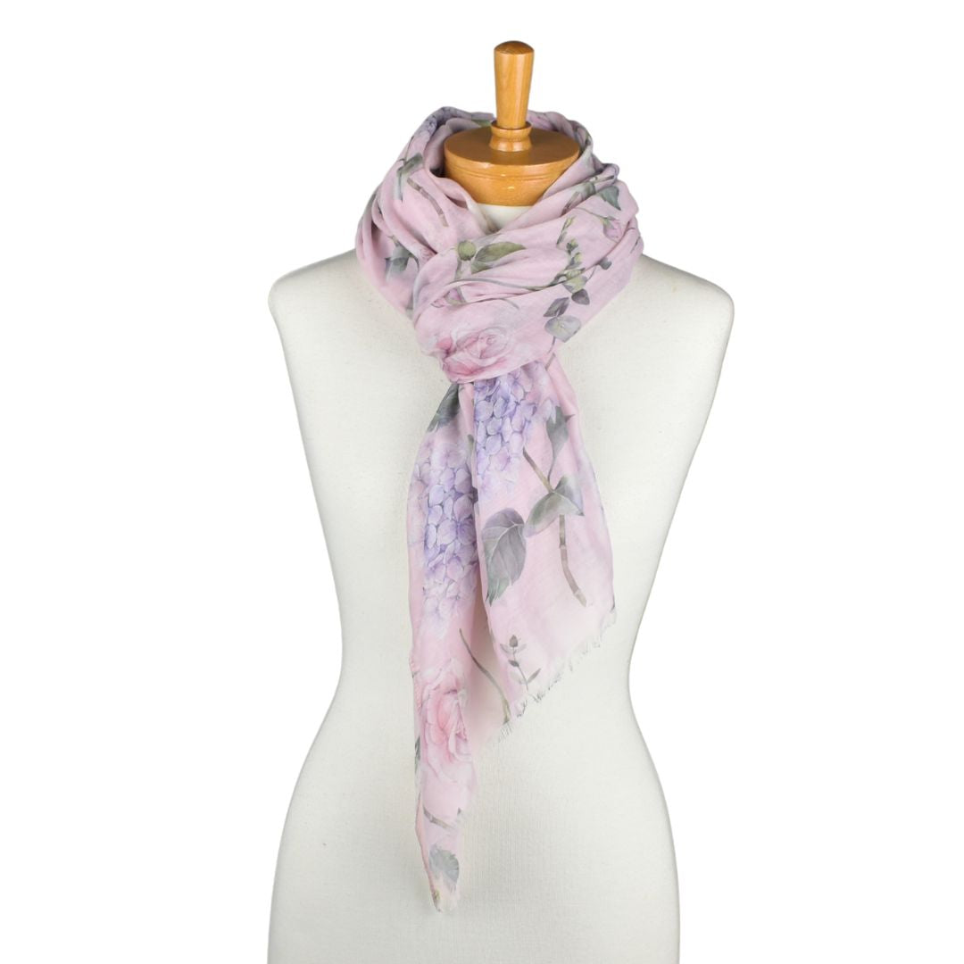 Pink Hydrangea Garden Scarf