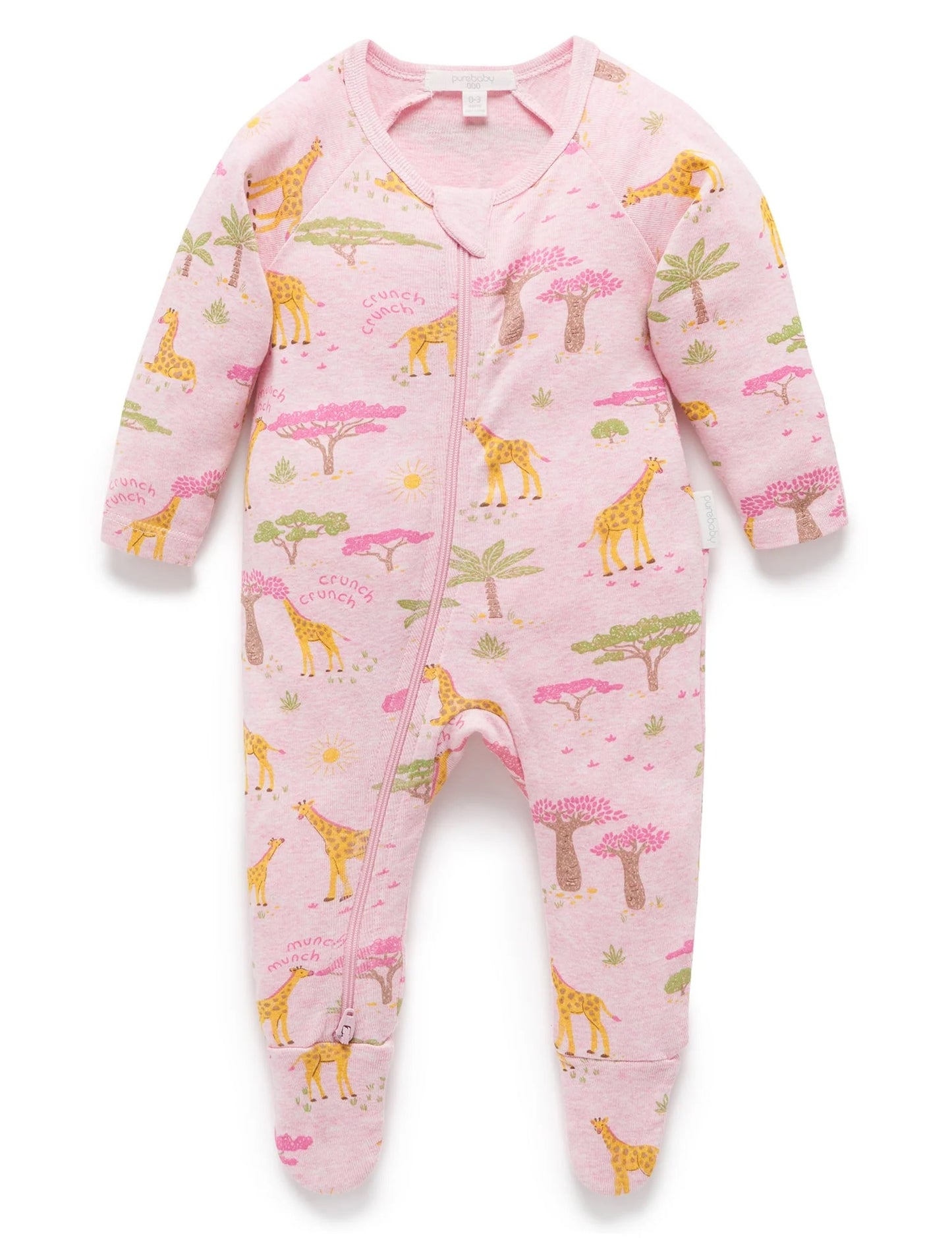 Giraffe Printed Zip Growsuit