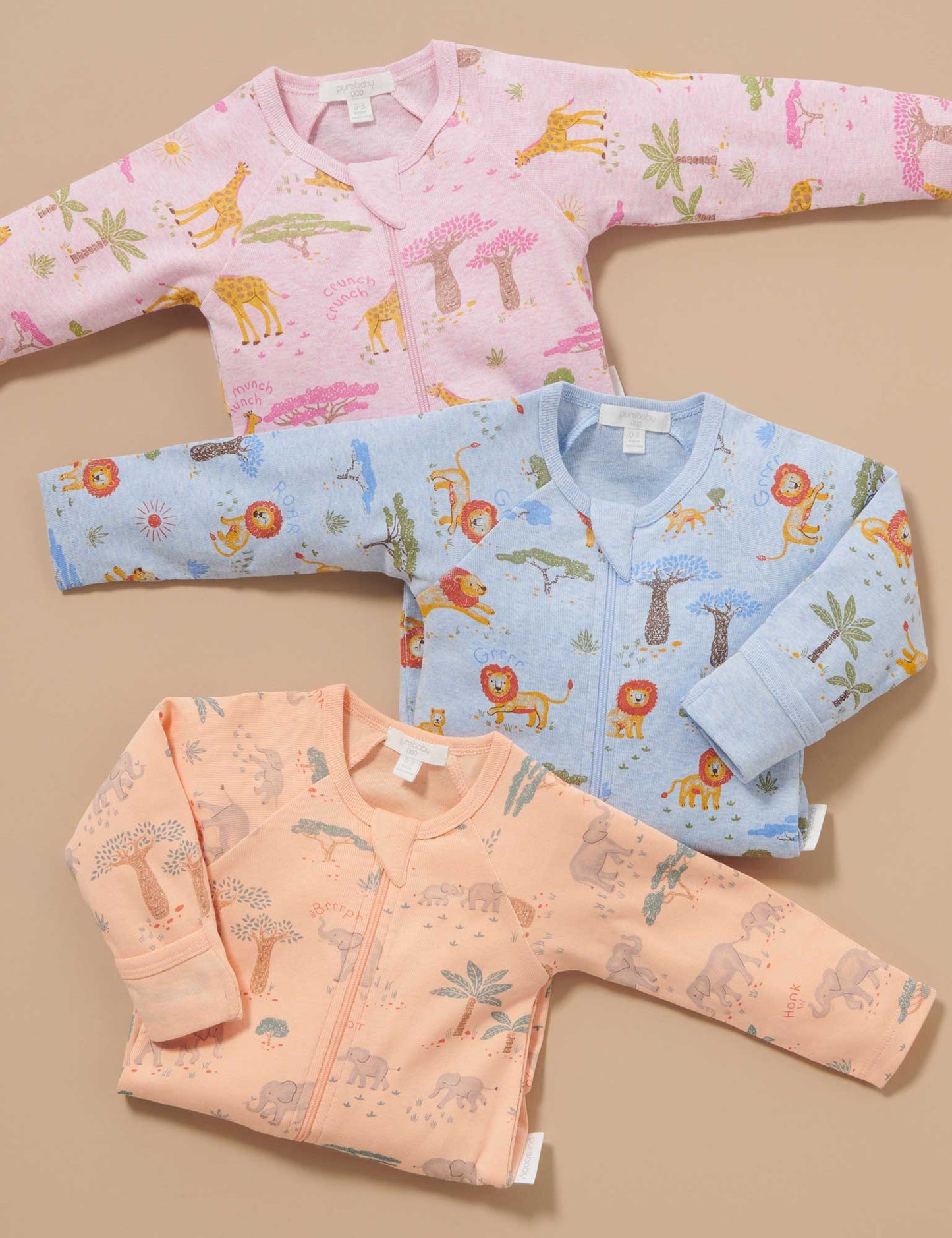 Giraffe Printed Zip Growsuit