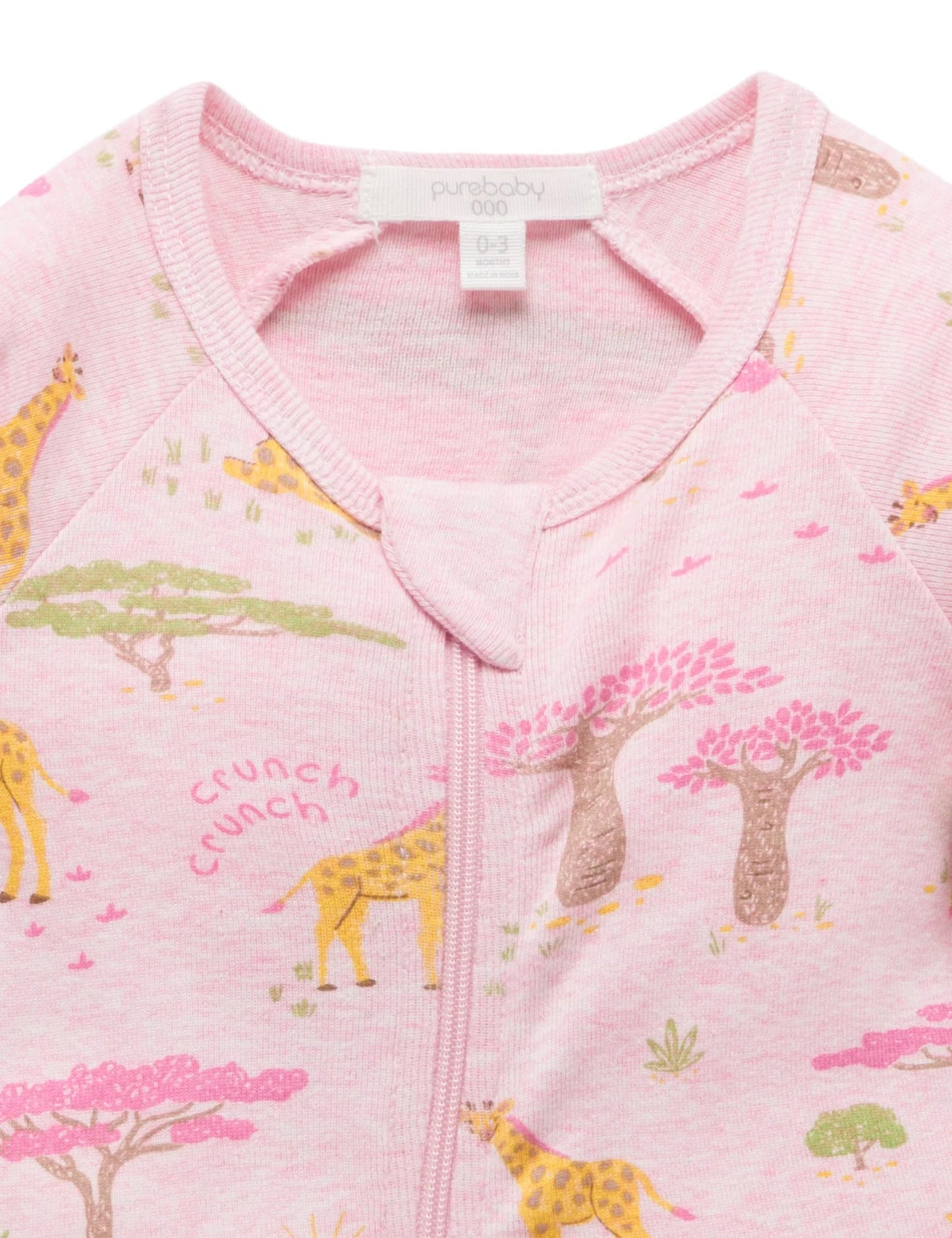 Giraffe Printed Zip Growsuit