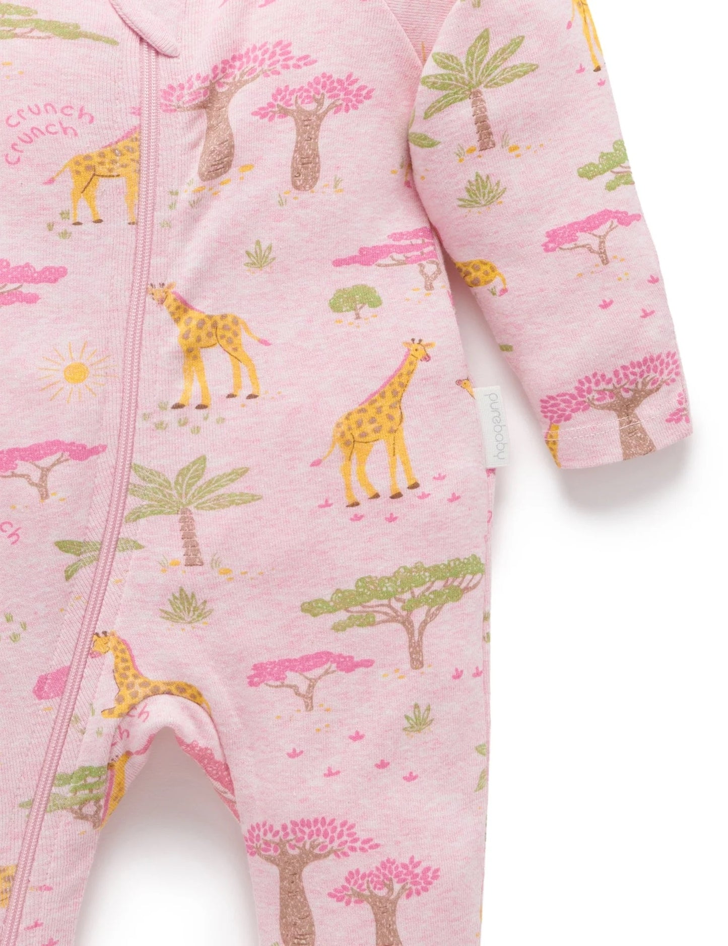 Giraffe Printed Zip Growsuit