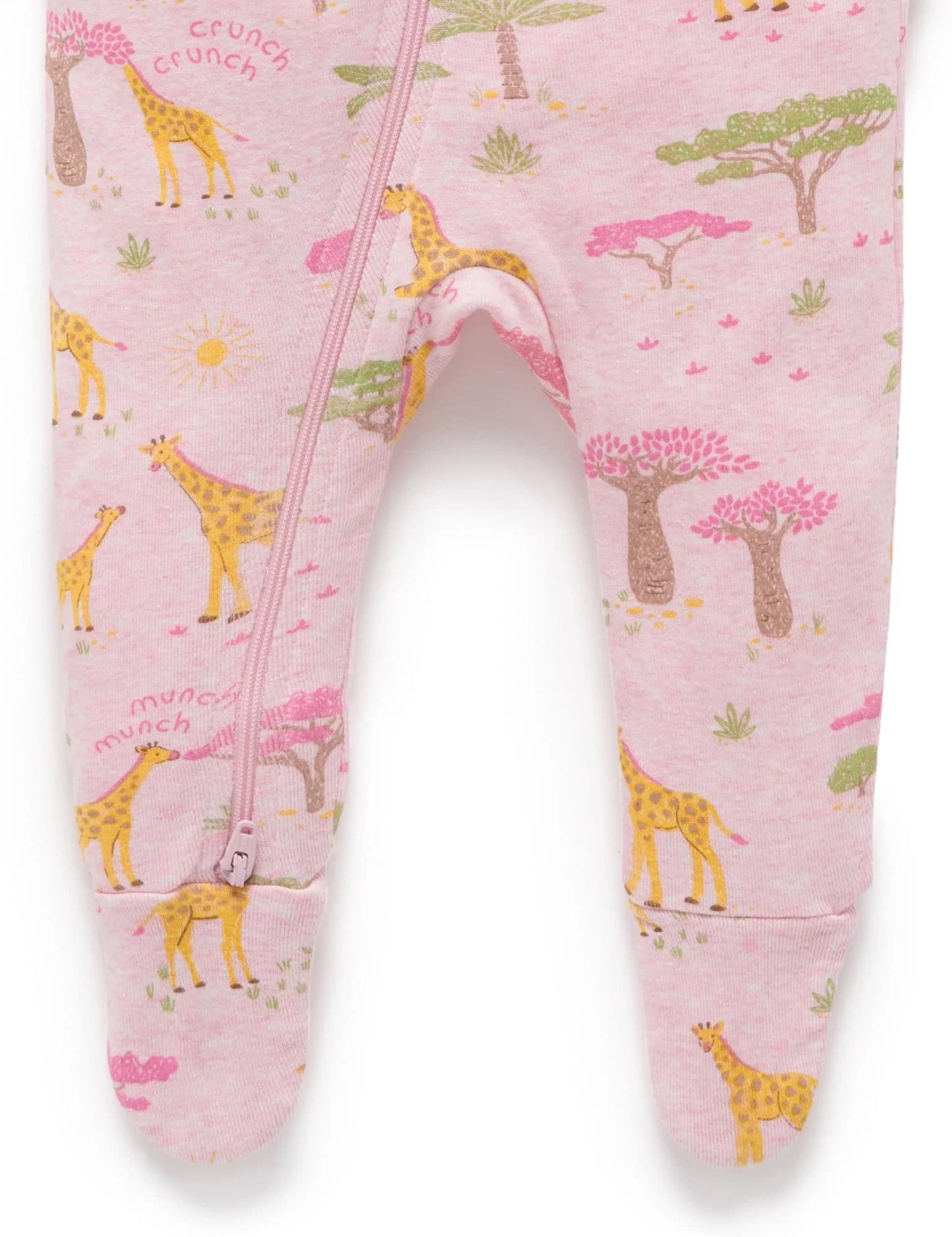 Giraffe Printed Zip Growsuit