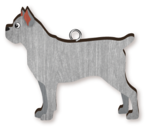 Handmade Wooden Dog Keyring - Cane Corso