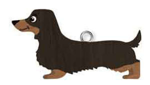 Handmade Wooden Dog Keyring - Dachshund