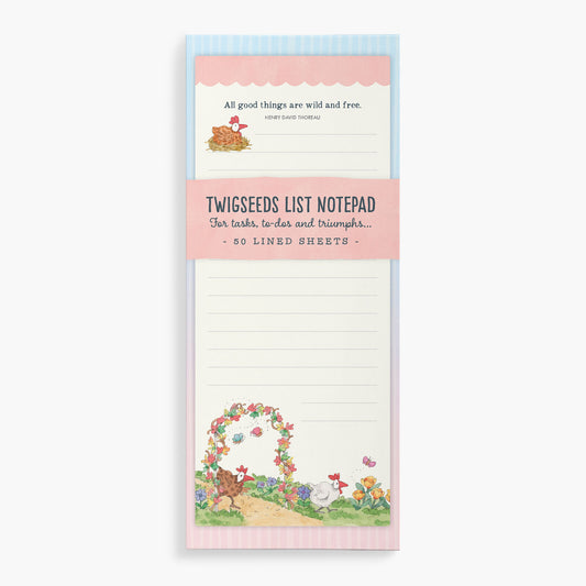 Twigseeds Magnetic List Notepad - Chickens
