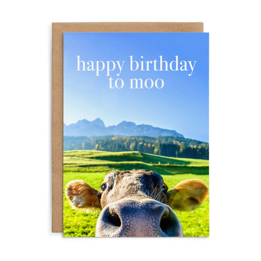 Animal Affirmations Card - Happy Birthday to Moo