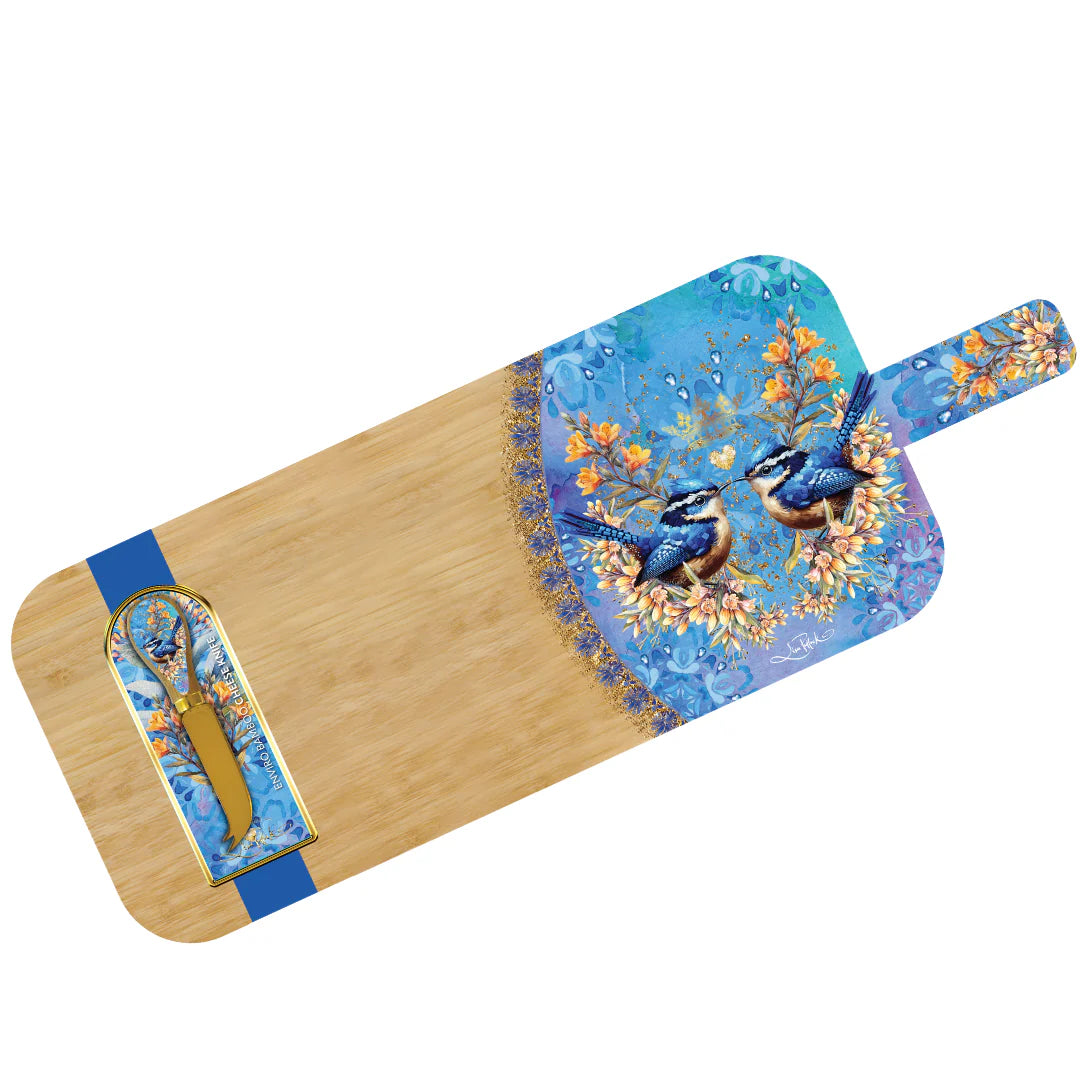 Resin Large Bamboo Serving Board with Cheese Knife - Royal Wrens