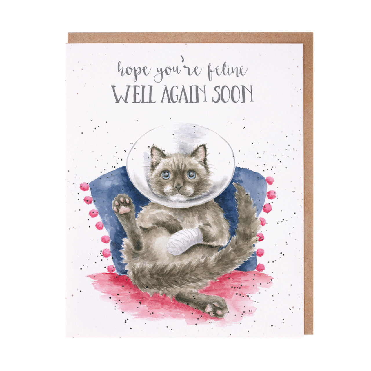 Wrendale Designs Card - Feline Well Soon