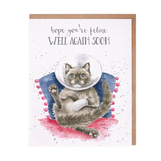 Wrendale Designs Card - Feline Well Soon