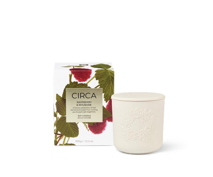 CIRCA Christmas Candle 300g - Raspberry & Rhubarb