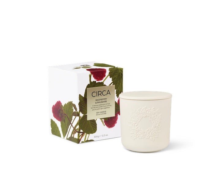 CIRCA Christmas Candle 300g - Raspberry & Rhubarb
