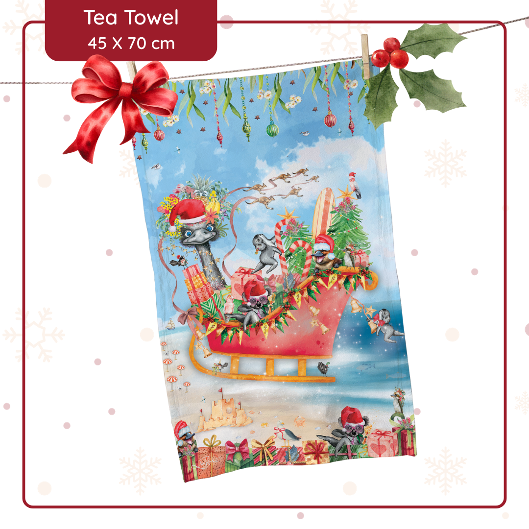 Cotton Tea Towel - Festive Frivolities