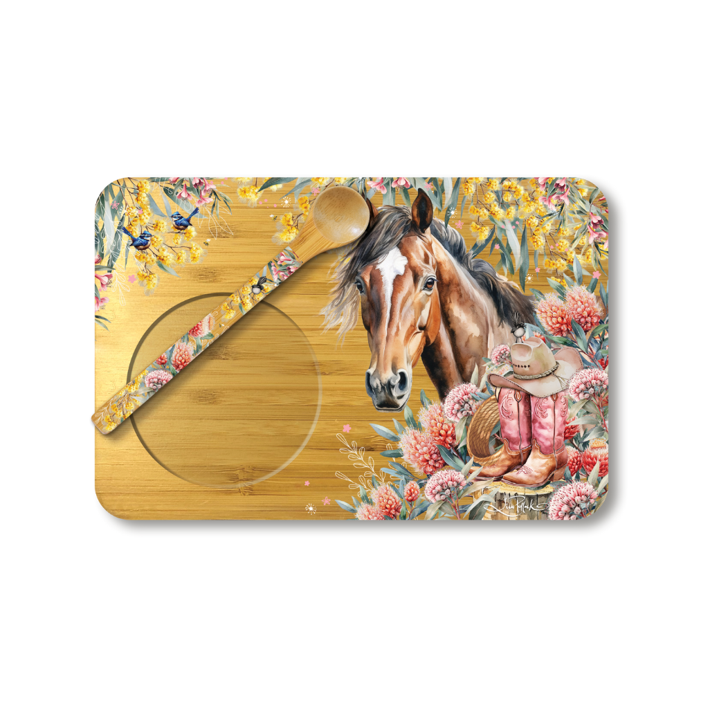 Bamboo Tea Time Tray - Country Dusk